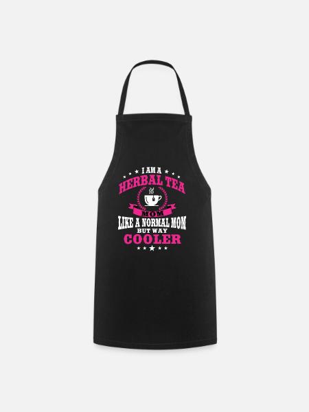 Lustige Kräutertee Mama Design Frauen - Kochschürze - Schwarz