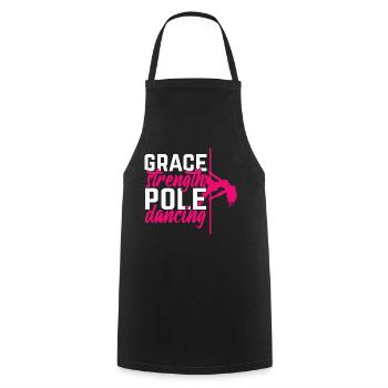 Pole Dance Dancer, Pole Dance, Pole Dancing - Cooking Apron - black - Front - AI Model Male 185 dark (185cm)