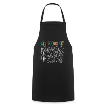 Dietitian All Foods Fit Health Coach Dietitians - Cooking Apron - black - Front - AI Model Male 185 dark (185cm)