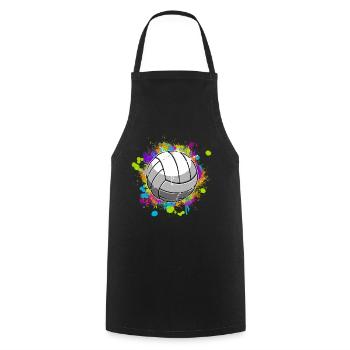 Volley-ball - Tablier de cuisine - noir - Devant - AI Model Male 185 dark (185cm)