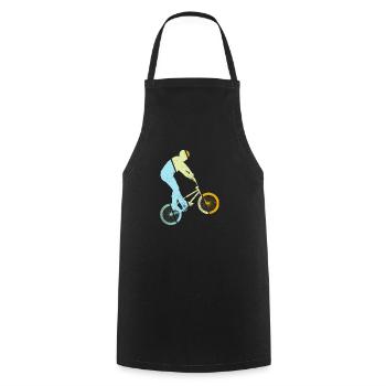 BMX Retro - Kochschürze - Schwarz - Vorne - AI Model Male 185 dark (185cm)