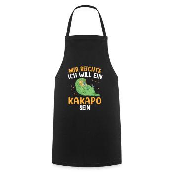 Will Kakapo sein flugunfähiger Papagei Kakapo - Kochschürze - Schwarz - Vorne - AI Model Male 185 dark (185cm)