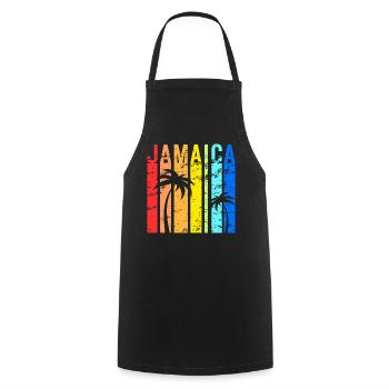 Jamaica Caribbean Island Vacations - Cooking Apron - black - Front - AI Model Male 185 dark (185cm)