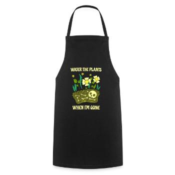 Gardener, plant lover, gardening, planting - Cooking Apron - black - Front - AI Model Male 185 dark (185cm)