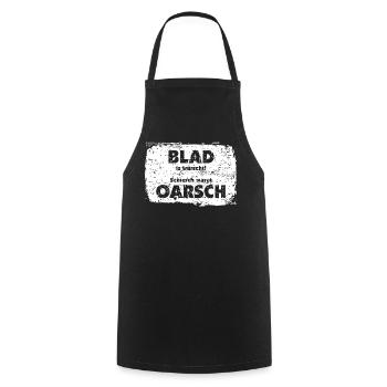 Blad is wurscht, oba schierch warat oarsch Wien - Kochschürze - Schwarz - Vorne - AI Model Male 185 dark (185cm)