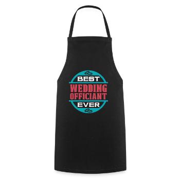 Célébrant Meilleur célébrant de mariage Ministre - Tablier de cuisine - noir - Devant - AI Model Male 185 dark (185cm)