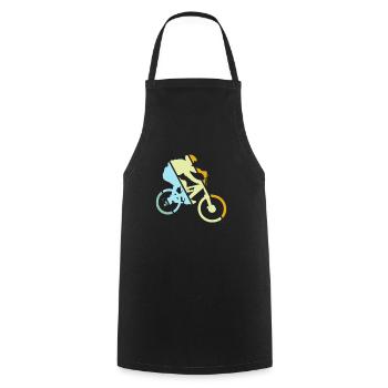 Mountain Bike Retro - Cooking Apron - black - Front - AI Model Male 185 dark (185cm)