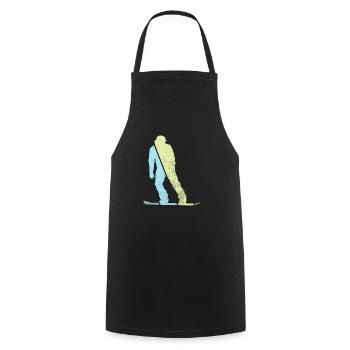 Snowboarding Retro - Kochschürze - Schwarz - Vorne - AI Model Male 185 dark (185cm)
