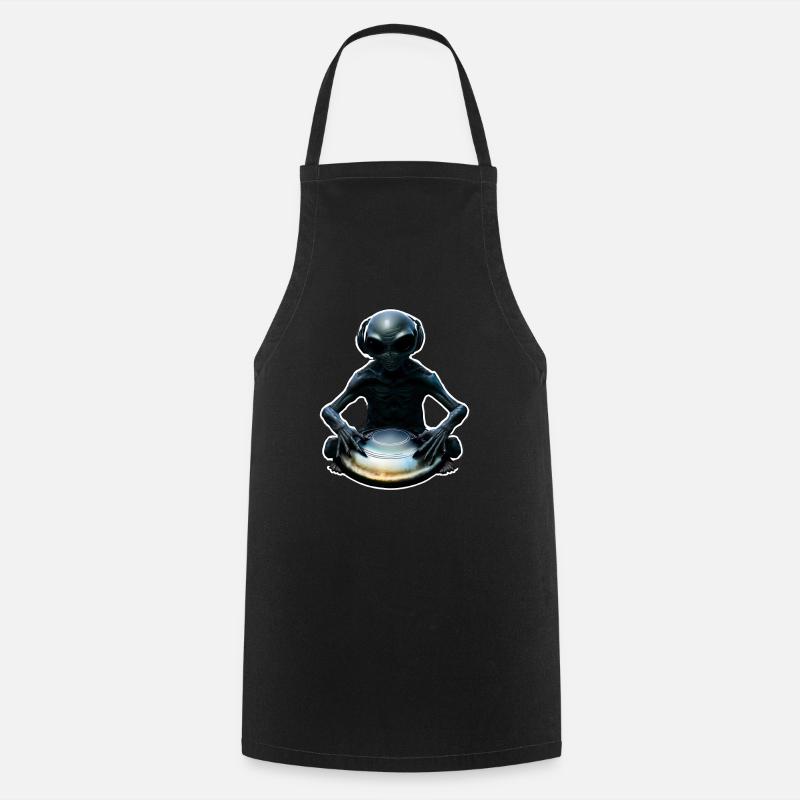 Joueur de handpan extraterrestre - Tablier de cuisine - noir