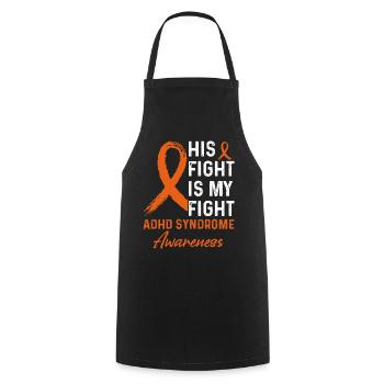 Lutte contre la sensibilisation au syndrome du TDAH - Tablier de cuisine - noir - Devant - AI Model Male 185 dark (185cm)