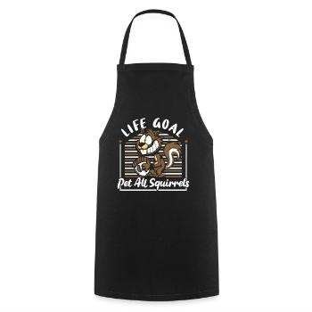 Life Goal Pet All Squirrels Fox Squirrel - Cooking Apron - black - Front - AI Model Male 185 dark (185cm)