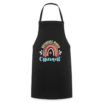 Officiant Difference Maker Officiant Counselor - Cooking Apron - black - Front - AI Model Male 185 dark (185cm)