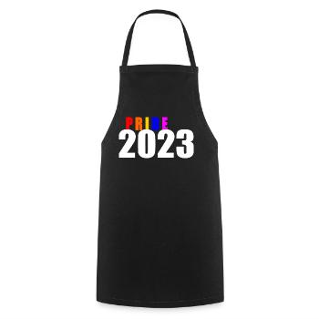 Pride 2023 - Kochschürze - Schwarz - Vorne - AI Model Male 185 dark (185cm)