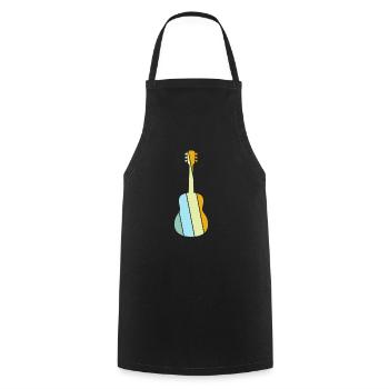 Guitar Retro - Cooking Apron - black - Front - AI Model Male 185 dark (185cm)