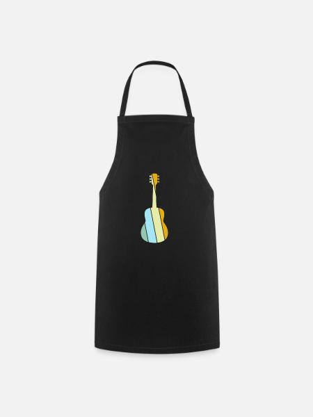Gitarre Retro - Kochschürze - Schwarz