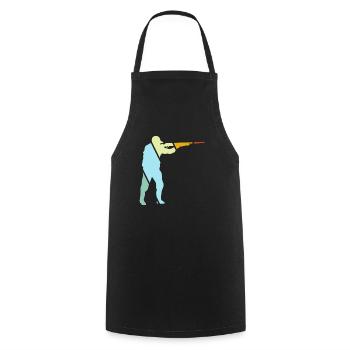 Hunter Retro - Cooking Apron - black - Front - AI Model Male 185 dark (185cm)