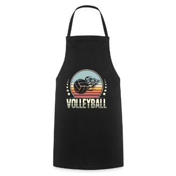 Volley-ball - Tablier de cuisine - noir - Devant - AI Model Male 185 dark (185cm)