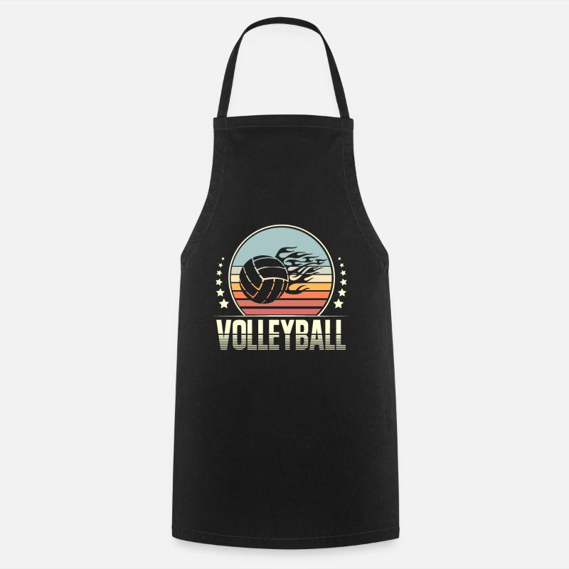 Volleyball - Kochschürze - Schwarz
