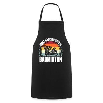 Badminton - Kochschürze - Schwarz - Vorne - AI Model Male 185 dark (185cm)