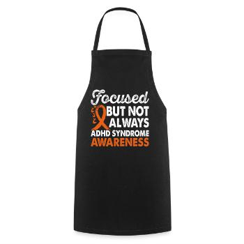 focused, but not always - Cooking Apron - black - Front - AI Model Male 185 dark (185cm)