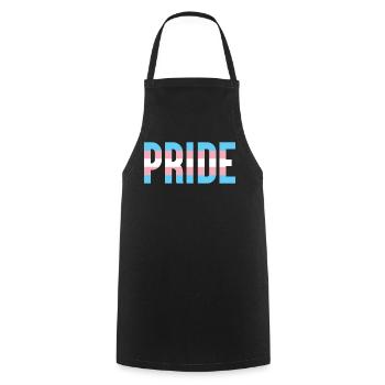 Mois de la fierté LGBT - Fierté trans - Tablier de cuisine - noir - Devant - AI Model Male 185 dark (185cm)