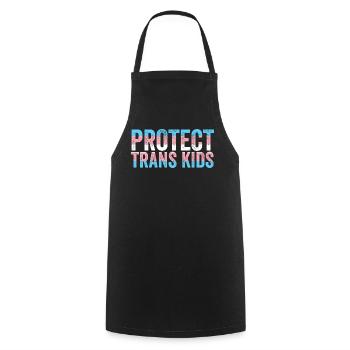 Pride Month LGBT - Protect Trans Kids - Cooking Apron - black - Front - AI Model Male 185 dark (185cm)