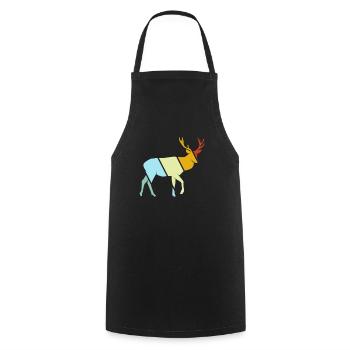 Hirsch Retro - Cooking Apron - black - Front - AI Model Male 185 dark (185cm)