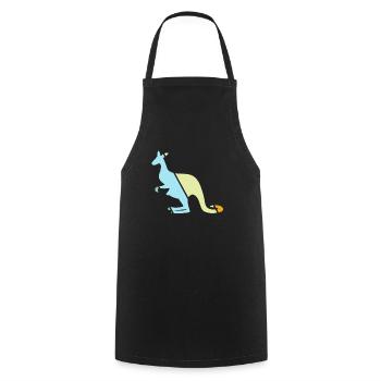 Kangourou Rétro - Tablier de cuisine - noir - Devant - AI Model Male 185 dark (185cm)