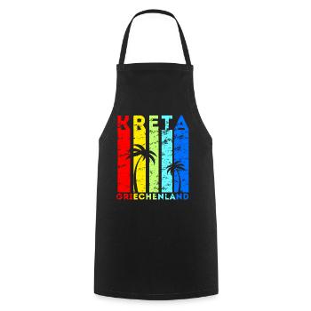 Kreta Griechenland Insel Urlaub Idee - Kochschürze - Schwarz - Vorne - AI Model Male 185 dark (185cm)