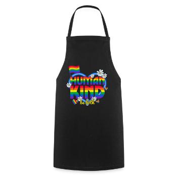 LGBT, schwul, lesbisch, stolz - Kochschürze - Schwarz - Vorne - AI Model Male 185 dark (185cm)