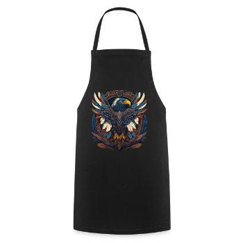 Native Native American Native American Falcon Animal - Cooking Apron - black - Front - AI Model Male 185 dark (185cm)