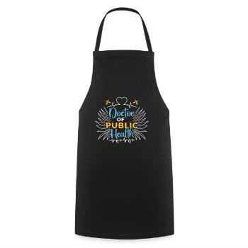 Public Health Worker Doctor Of Public Health Care - Cooking Apron - black - Front - AI Model Male 185 dark (185cm)