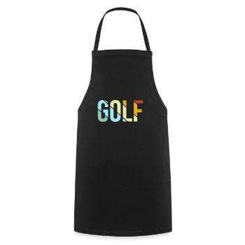 Golf Retro - Kochschürze - Schwarz - Vorne - AI Model Male 185 dark (185cm)