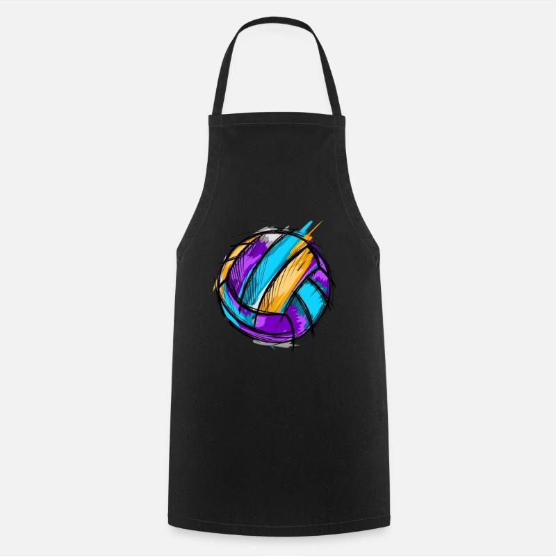 Volley-ball - Tablier de cuisine - noir