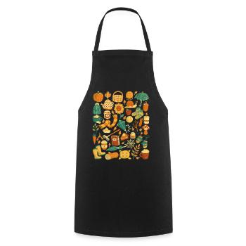 Autumn - Cooking Apron - black - Front - AI Model Male 185 dark (185cm)