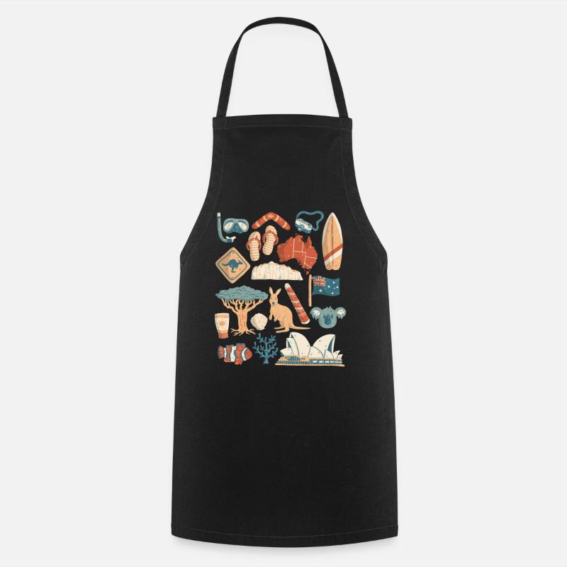 Australie - Tablier de cuisine - noir