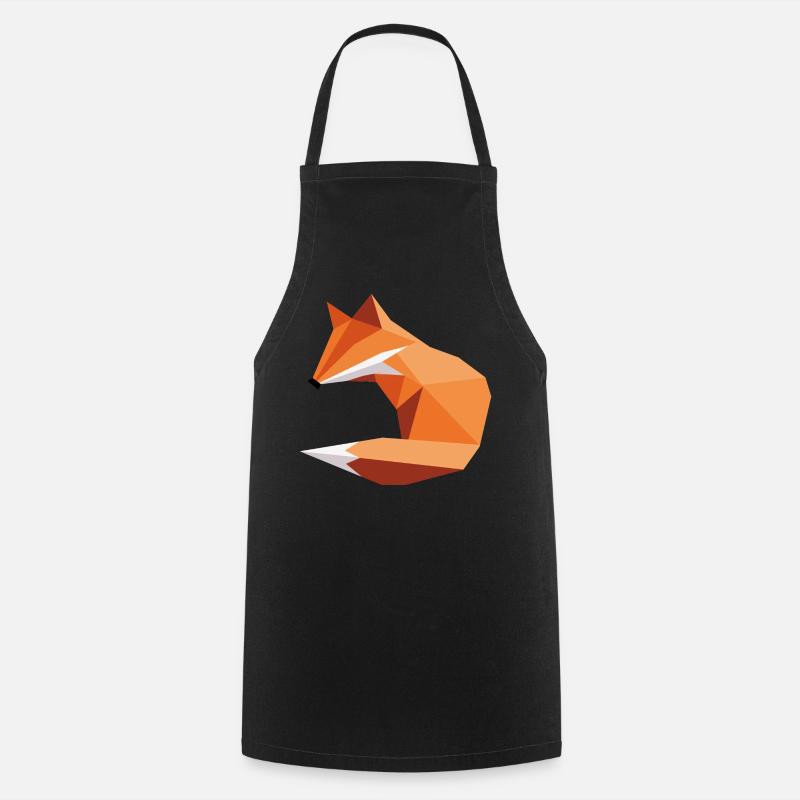 fuchs ORGAMI style - Kochschürze - Schwarz