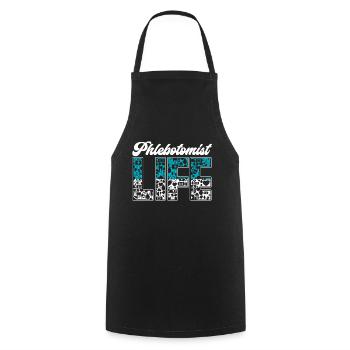 I Love Phlebotomist Life - Cooking Apron - black - Front - AI Model Male 185 dark (185cm)