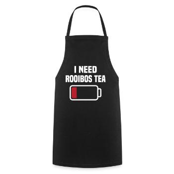 Funny quote from Rooibos Tea Lover - Cooking Apron - black - Front - AI Model Male 185 dark (185cm)