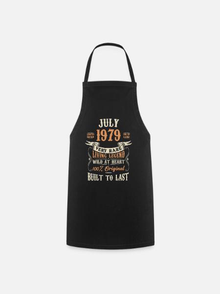 July 1979 Birthday present - Cooking Apron - black