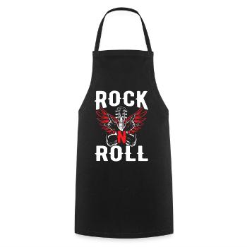 Rock 'n' Roll Music, Dancing, Concert, Festival - Cooking Apron - black - Front - AI Model Male 185 dark (185cm)