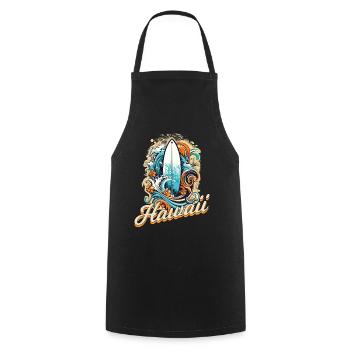 Hawaii Surfen Surfing für Surfer - Kochschürze - Schwarz - Vorne - AI Model Male 185 dark (185cm)