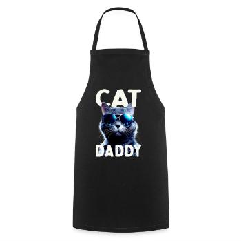 Cat Daddy Cats Father Cat Dad Dad Father's Day Cat - Cooking Apron - black - Front - AI Model Male 185 dark (185cm)