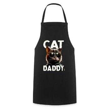 Cat Daddy Cats Father Cat Dad Dad Father's Day Cat - Cooking Apron - black - Front - AI Model Male 185 dark (185cm)