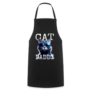 Cat Daddy Cats Father Cat Dad Dad Father's Day Cat - Cooking Apron - black - Front - AI Model Male 185 dark (185cm)