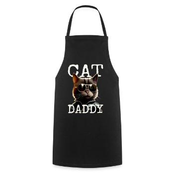 Cat Daddy Cats Father Cat Dad Dad Father's Day Cat - Cooking Apron - black - Front - AI Model Male 185 dark (185cm)