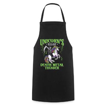 Goth Rock Satan Girl Woman Festivals Death Metal - Kochschürze - Schwarz - Vorne - AI Model Male 185 dark (185cm)
