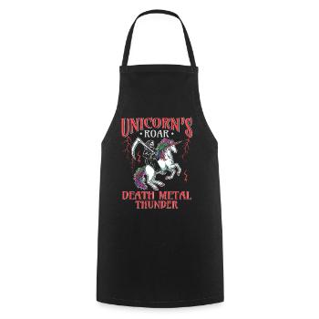 Goth Rock Satan Girl Woman Festivals Death Metal - Kochschürze - Schwarz - Vorne - AI Model Male 185 dark (185cm)
