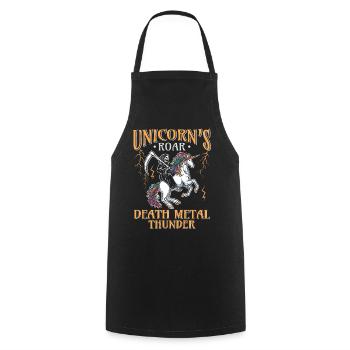 Goth Rock Satan Girl Woman Festivals Death Metal - Kochschürze - Schwarz - Vorne - AI Model Male 185 dark (185cm)