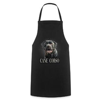Cane Corso für einen Cane Corso Besitzer - Kochschürze - Schwarz - Vorne - AI Model Male 185 dark (185cm)
